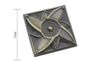 Electroplated badge in custom design