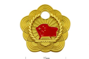 Metal badge in custom design