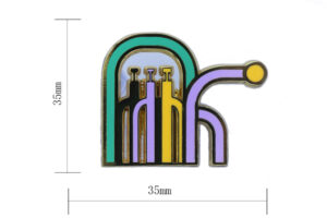 Grinding process badge in custom design