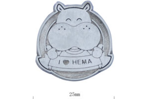 Hippo badge in custom design