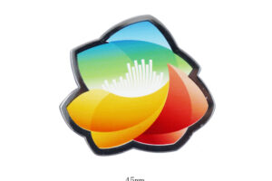 Acrylic custom badge in custom design