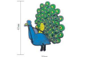 Peacock emblem in custom design