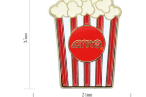 Cute Popcorn badge in Custom Design