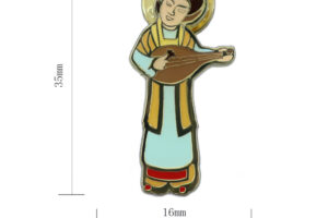 Antique character badge in custom design