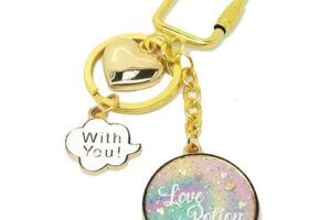 Key chain in custom paint badge