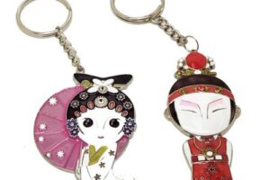 Key chain metal badge in custom design