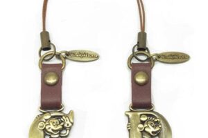 Gold and silver commemorative medal key chain in custom design