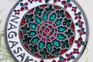 Enamel coasters in custom design