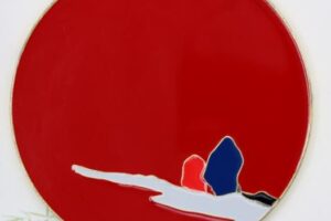 Enamel coasters in custom design