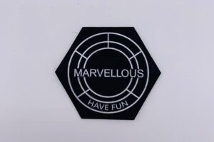 Microfiber pressed word mark