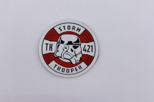 Soft leather label for children’s wear