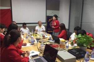 Oriental Rose Service Team: held the 11th regular meeting of 2017-2018