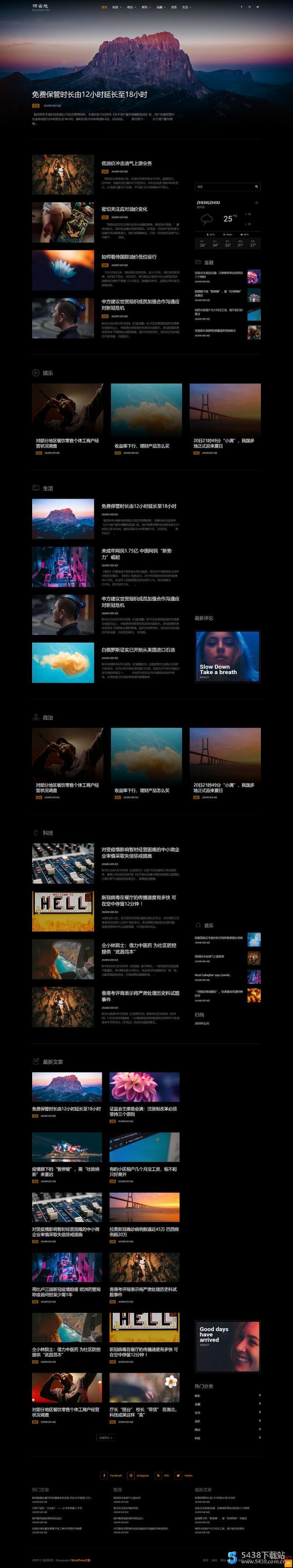 WordPress响应式Newspaper中文版新闻杂志主题 WordPress主题 图1张